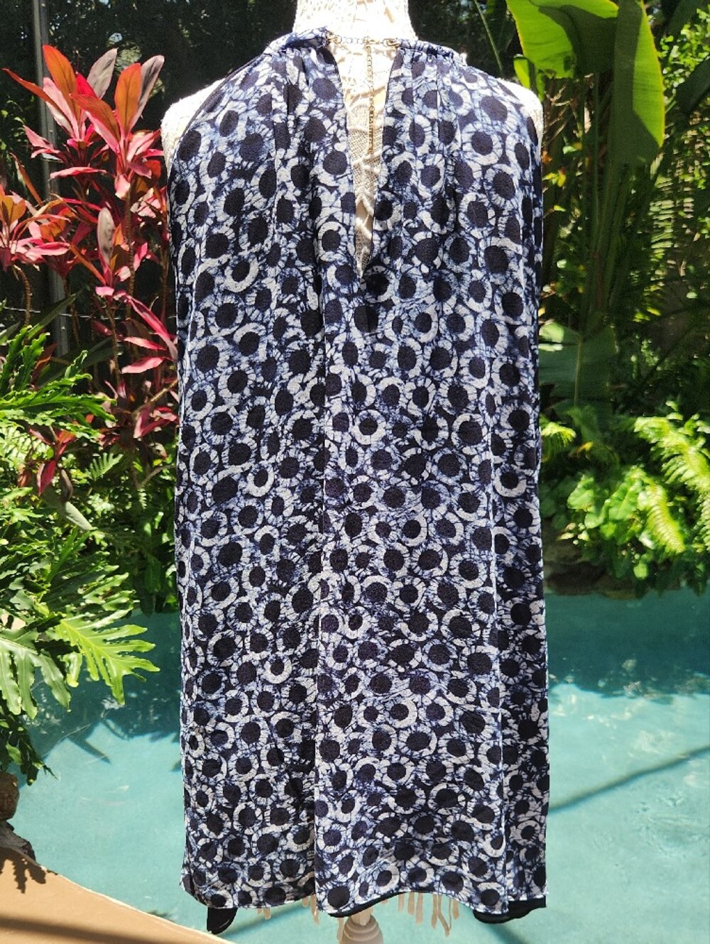 Michael Kors Navy and White Reversible Halter Dress..amazing! - Picture 9 of 10